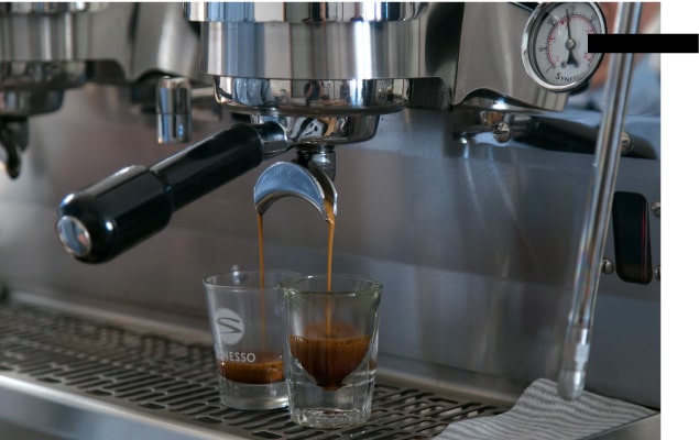 コーヒーソルジャーのドリンクはエスプレッソをベースに作られている